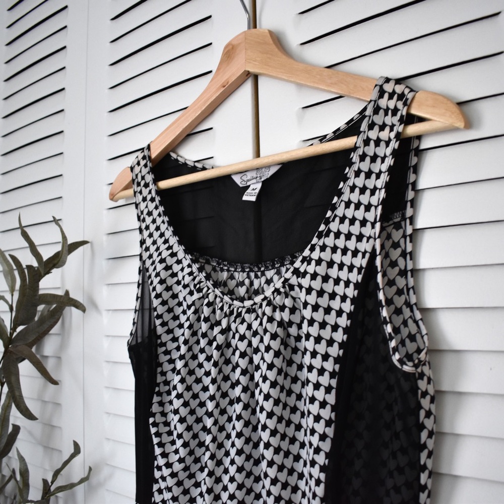 Speechless Heart Pattern Dress | Black & White - Picture 2 of 9